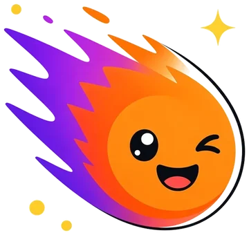 Meteorito, la mascota guiñando el ojo